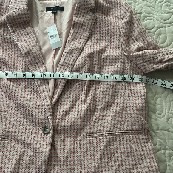 NWT Ann Taylor The Newbury Blazer Houndstooth Size 14 - Picture 7 of 7